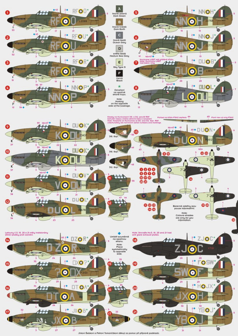 DK Decals DKD72010U 1:72 Hawker Hurricane Mk.I/II in RAF