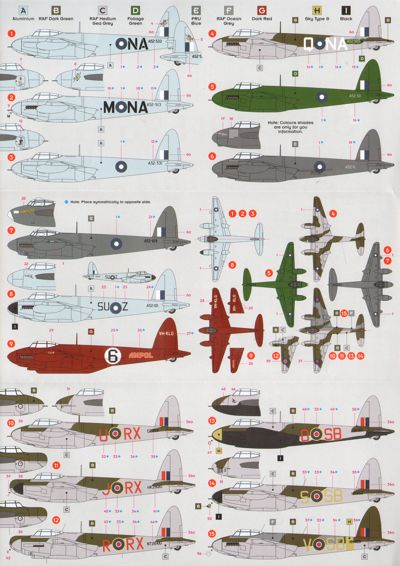 DK Decals DKD72012 1:72 DH Mosquito Australian Pilots RAAF/RAF