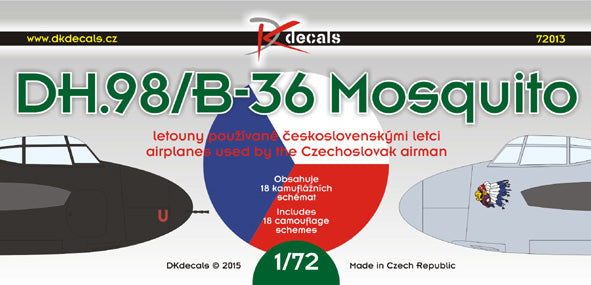 DK Decals DKD72013 1:72 de Havilland Mosquito in CzAF