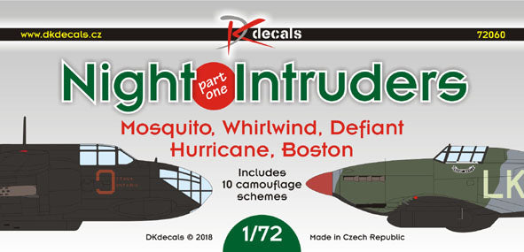 DK Decals DKD72060 1:72 Night Intruders, Pt.1