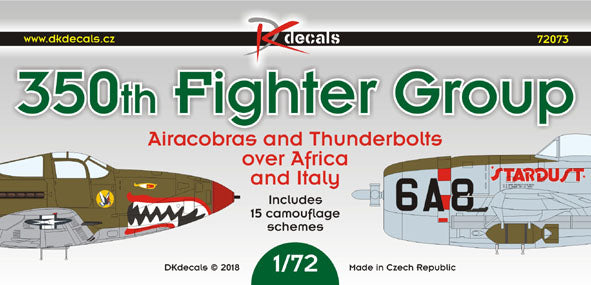 DK Decals DKD72073 1:72 350th Fighter Group P-39 & P-47 Africa/Italy