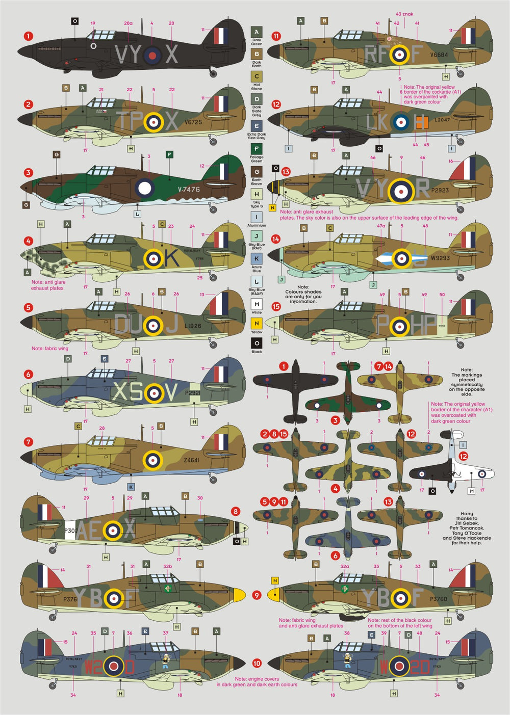 DK Decals DKD72074 1:72 Hawker Hurricane/Sea Hurricane Mk.I, Pt.1 1