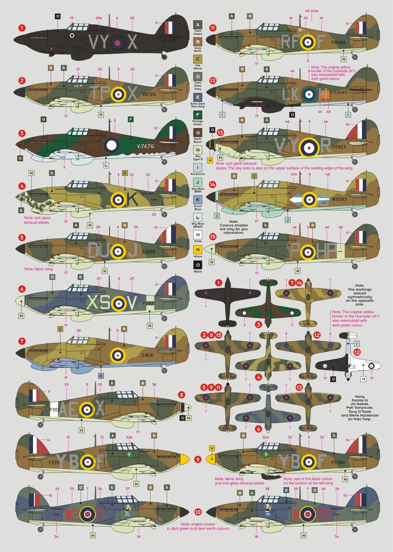 DK Decals DKD72074 1:72 Hawker Hurricane/Sea Hurricane Mk.I, Pt.1 1