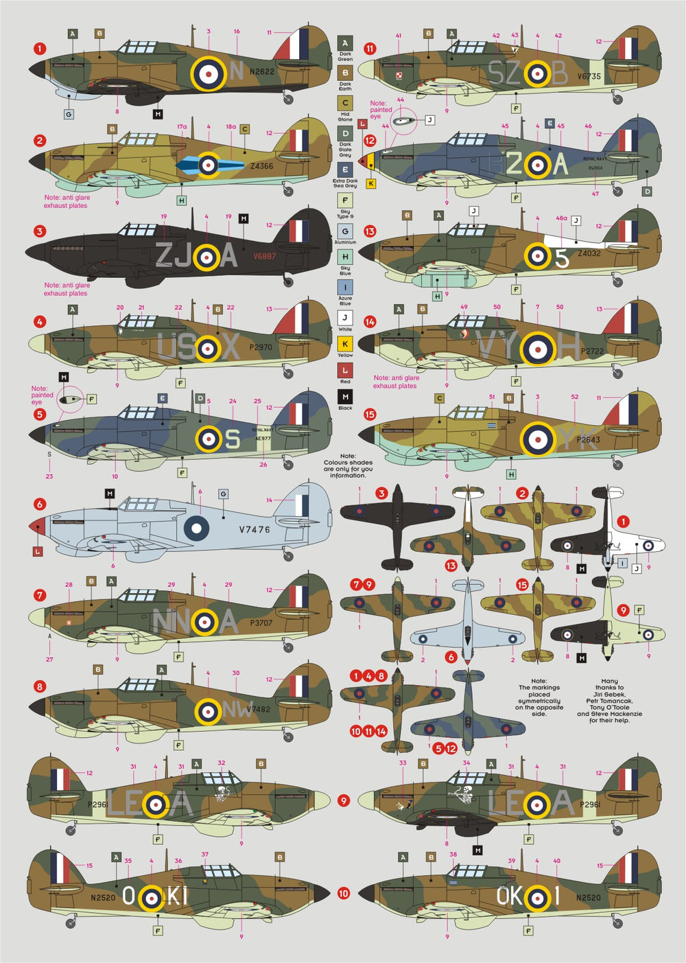DK Decals DKD72076 1:72 Hawker Hurricane/Sea Hurricane Mk.I, Pt.2 1