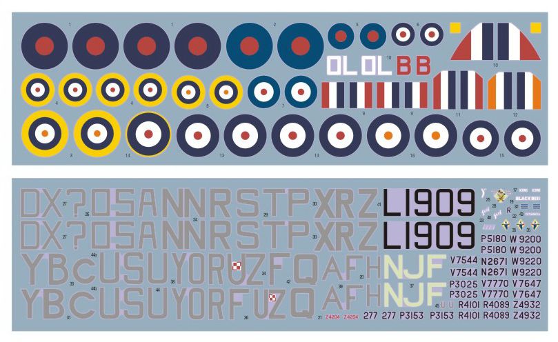 DK Decals DKD72077 1:72 Hawker Hurricane/Sea Hurricane Mk.I, Pt.3 1