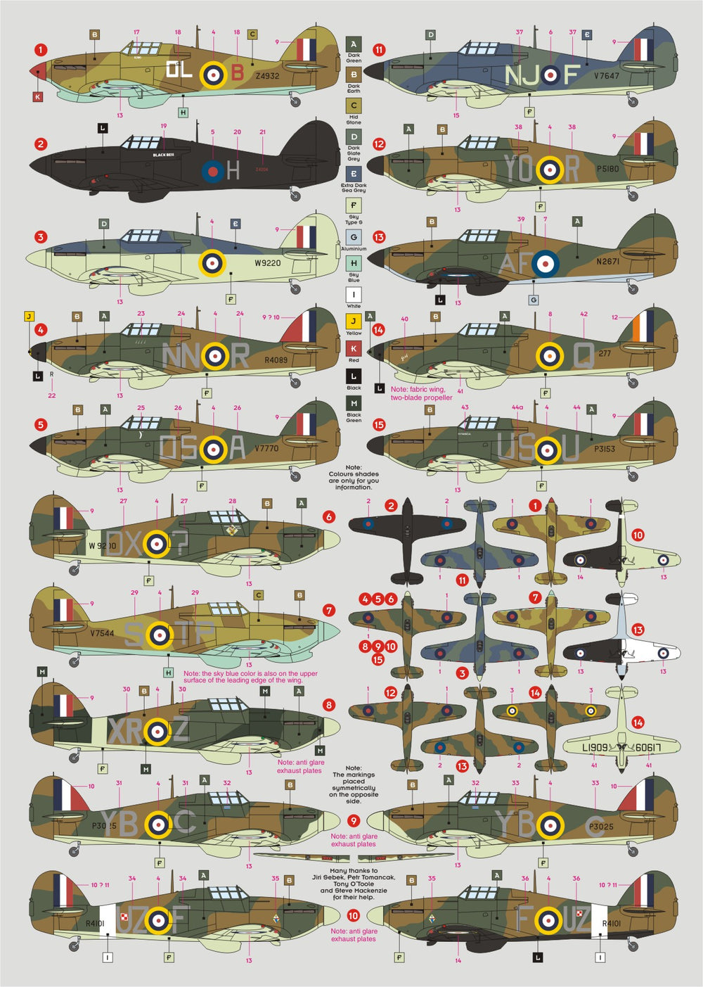 DK Decals DKD72077 1:72 Hawker Hurricane/Sea Hurricane Mk.I, Pt.3 1