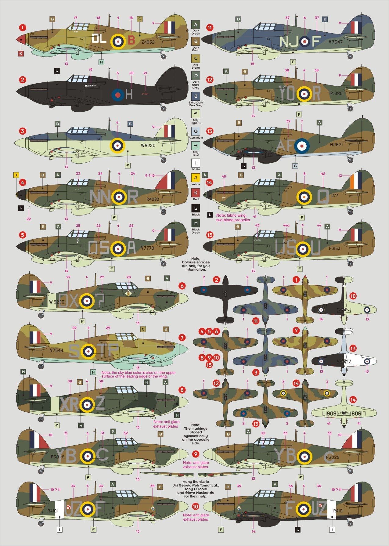 DK Decals DKD72077 1:72 Hawker Hurricane/Sea Hurricane Mk.I, Pt.3 1