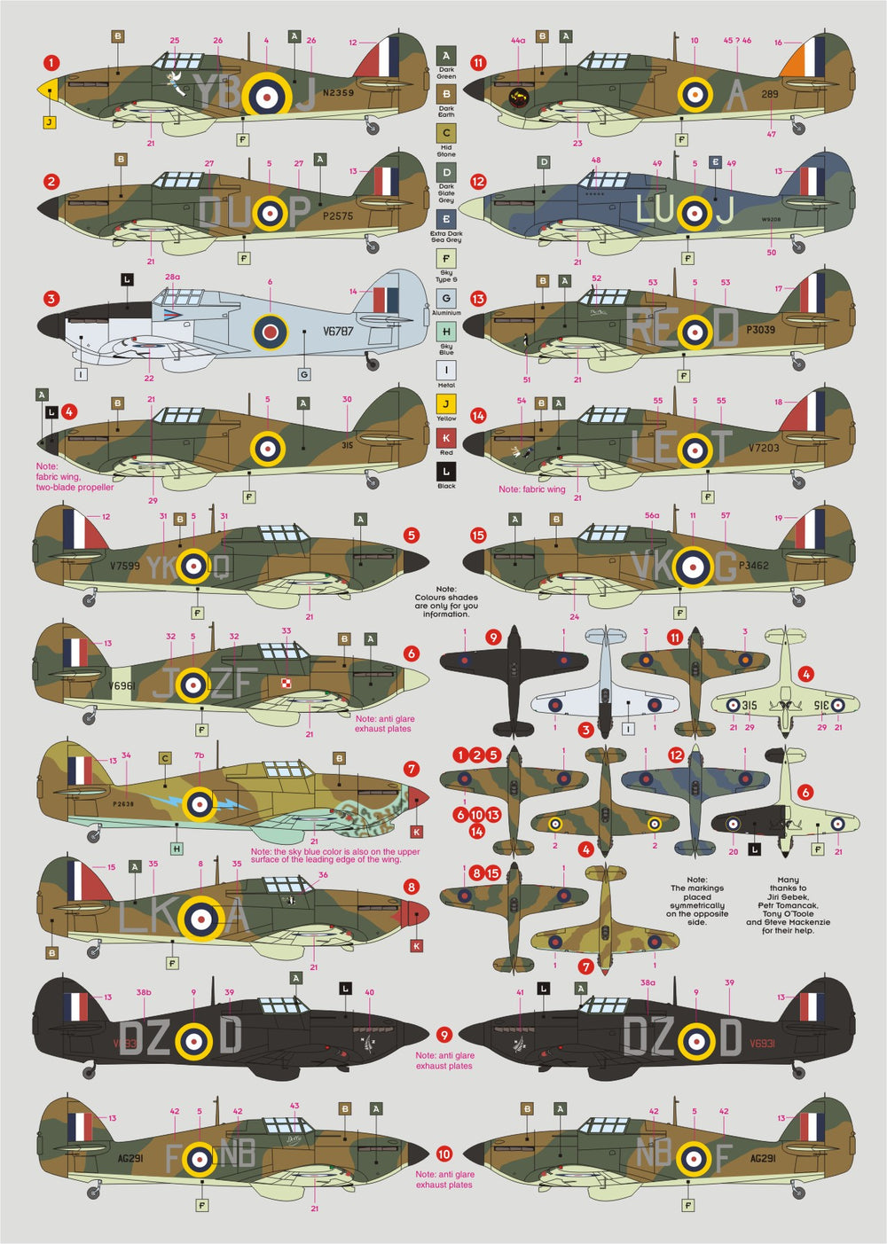 DK Decals DKD72078 1:72 Hawker Hurricane/Sea Hurricane Mk.I, Pt.4 1