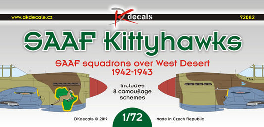 DK Decals DKD72082 1:72 SAAF Curtiss Kittyhawks 1942-43 1