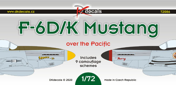 DK Decals DKD72086 1:72 North-American F-6D/K Mustang Pacific