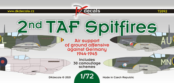 DK Decals DKD72092 1:72 2nd TAF Spitfires 1