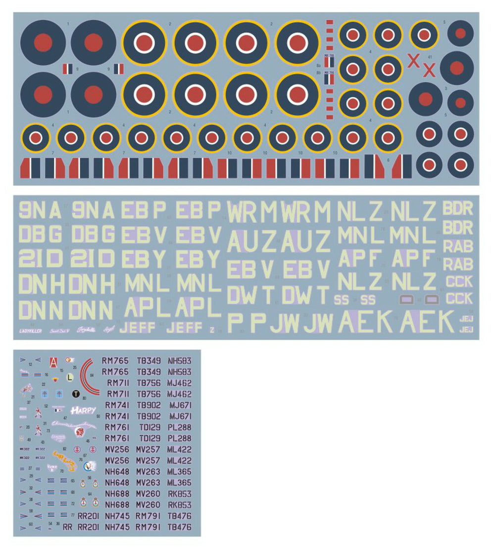 DK Decals DKD72092 1:72 2nd TAF Spitfires 1
