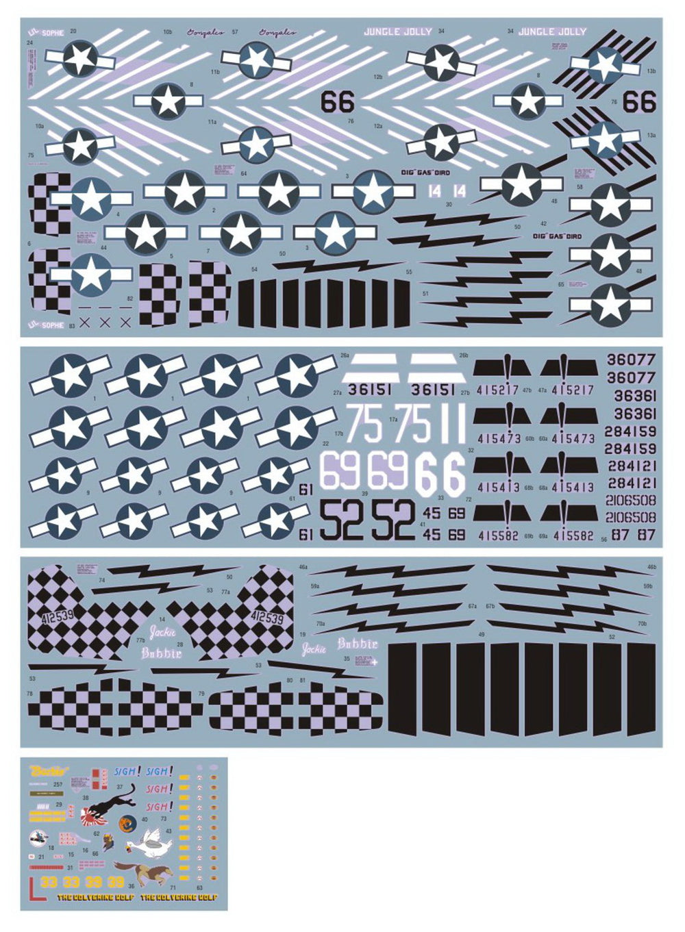 DK Decals DKD72093 1:72 10th AF Mustangs 1