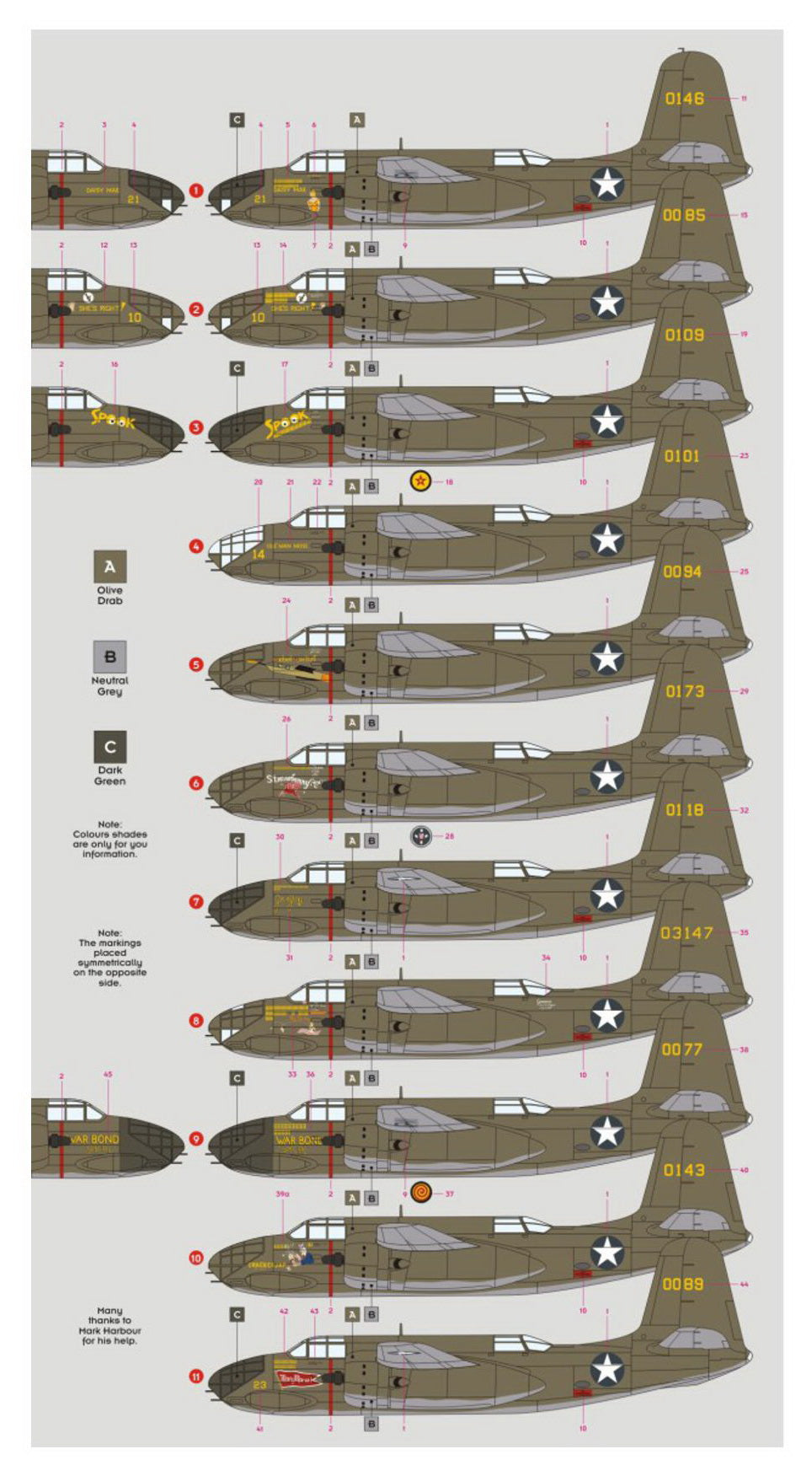 DK Decals DKD72094 1:72 89th Attack Sq