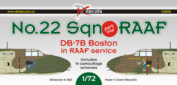 DK Decals DKD72095 1:72 No.22 Sq