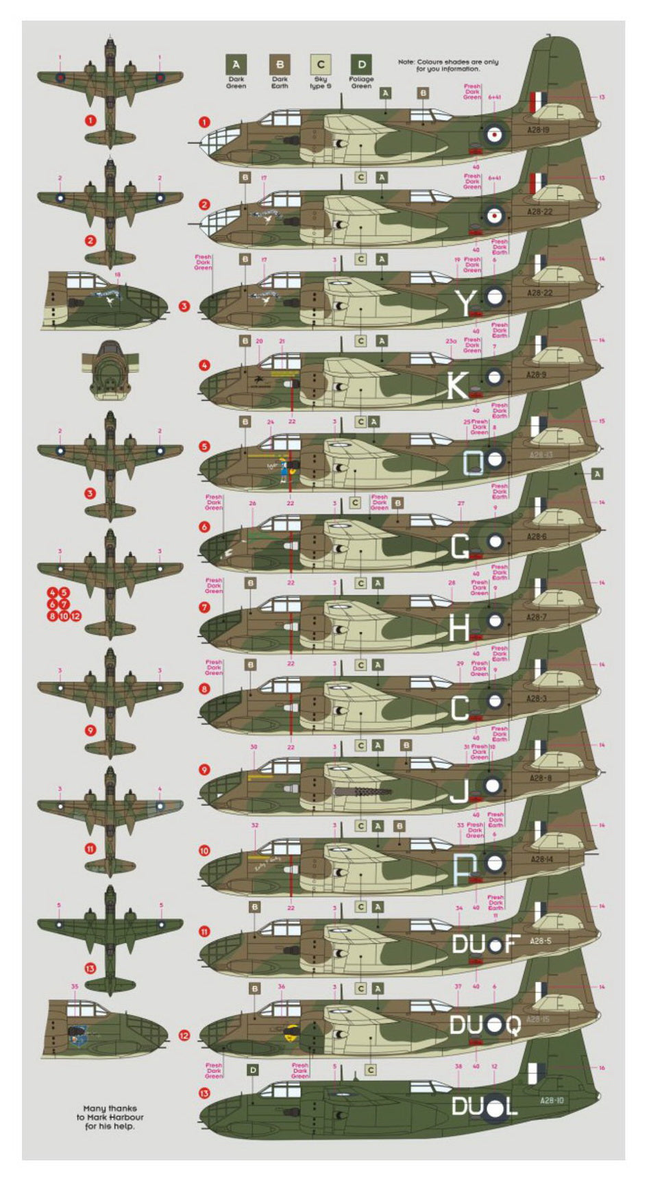 DK Decals DKD72095 1:72 No.22 Sq