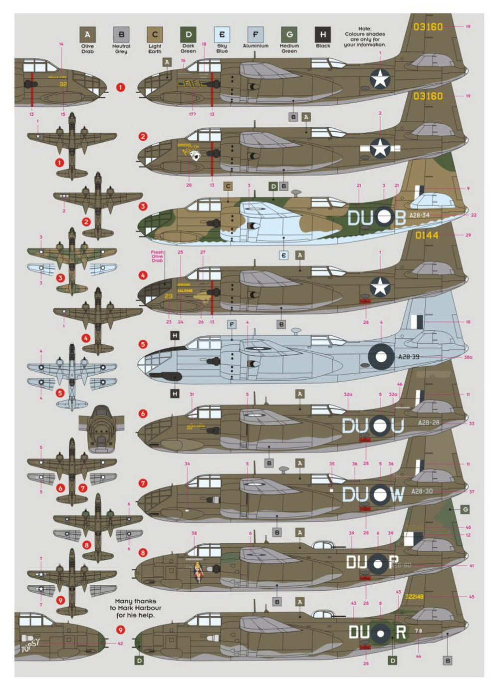 DK Decals DKD72096 1:72 No.22 Sq