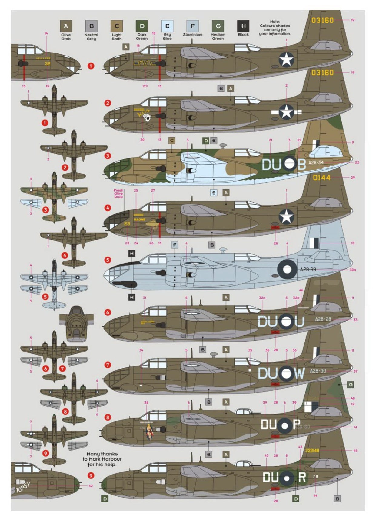 DK Decals DKD72096 1:72 No.22 Sq