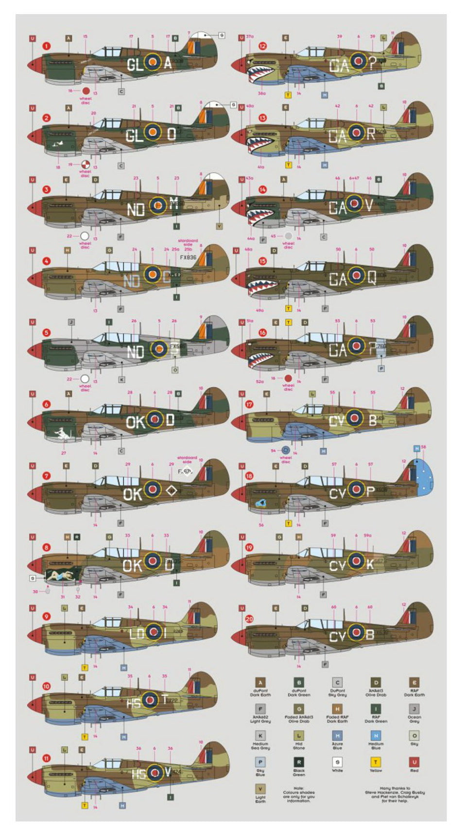 DK Decals DKD72097 1:72 DAF Kittyhawks