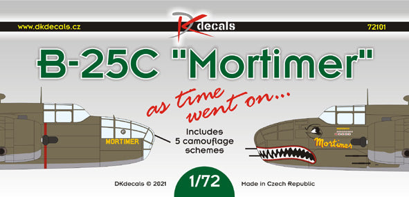 DK Decals DKD72101 1:72 North-American B-25C "Mortimer" as time went on..