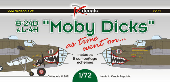 DK Decals DKD72105 1:72 Consolidated B-24D/L-4H "Moby Dicks" 1
