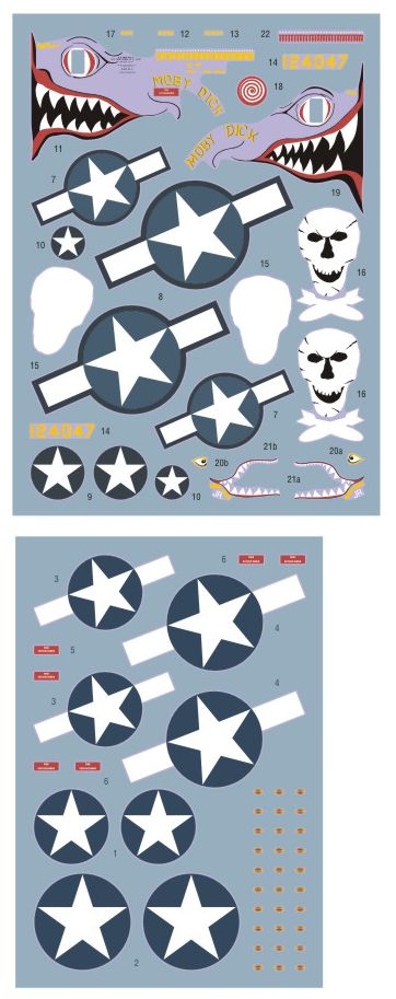 DK Decals DKD72105 1:72 Consolidated B-24D/L-4H "Moby Dicks" 1