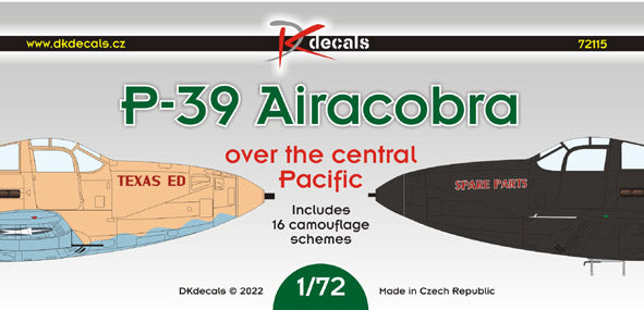 DK Decals DKD72115 1:72 Bell P-39 Airacobra over the central Pacific 1