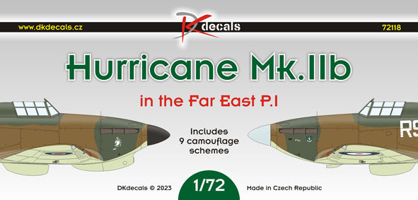 DK Decals DKD72118 1:72 Hawker Hurricane Mk.IIB in the Far East, Pt.1 1