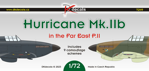 DK Decals DKD72119 1:72 Hawker Hurricane Mk.IIB in the Far East, Pt.2 1