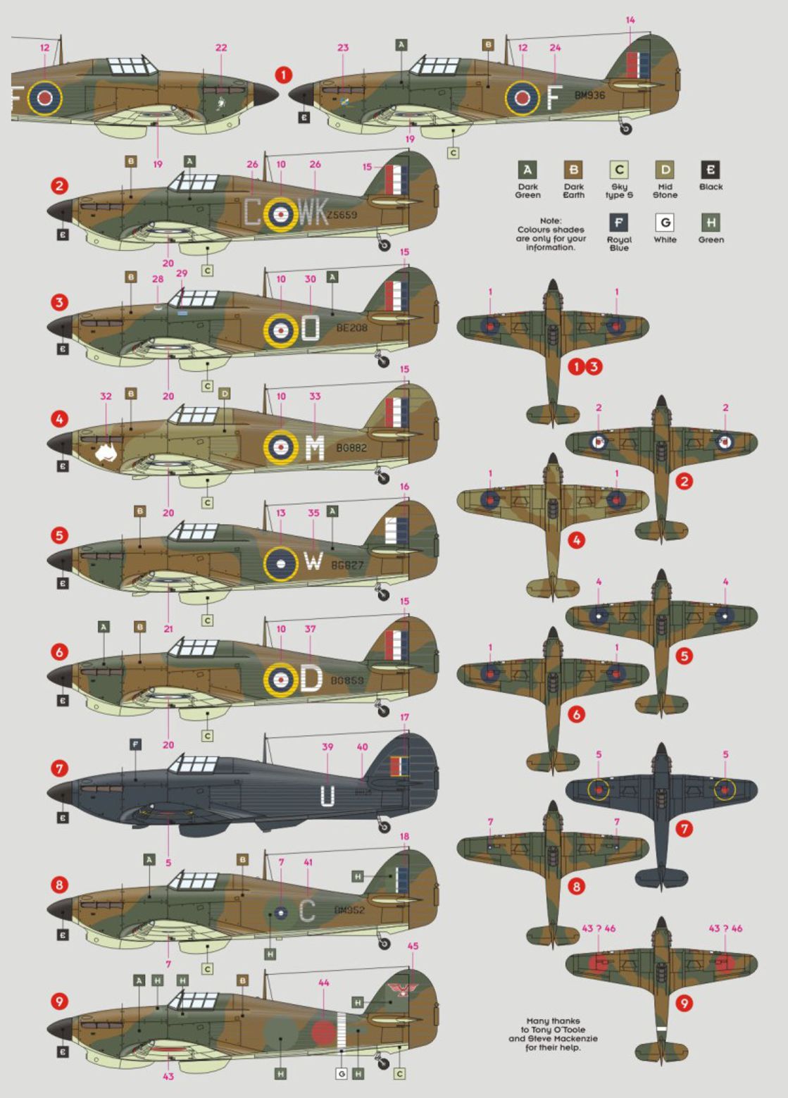 DK Decals DKD72119 1:72 Hawker Hurricane Mk.IIB in the Far East, Pt.2 1
