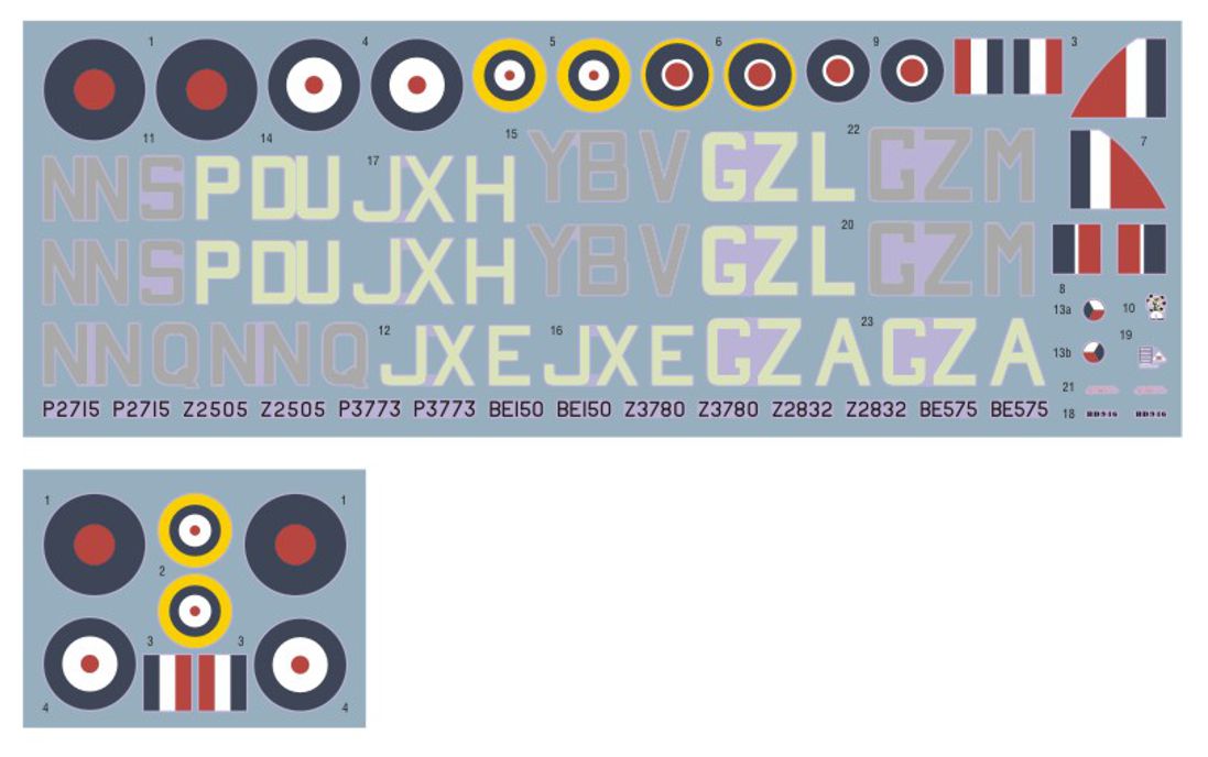 DK Decals DKD72124 1:72 Hawker Hurricanes of Czechoslovak pilots