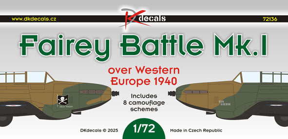 DK Decals DKD72136 1:72 Fairey Battle Mk.I 1