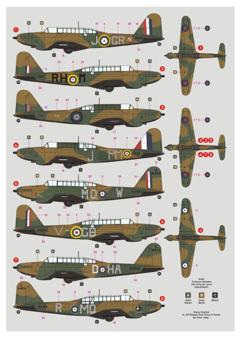 DK Decals DKD72136 1:72 Fairey Battle Mk.I 1