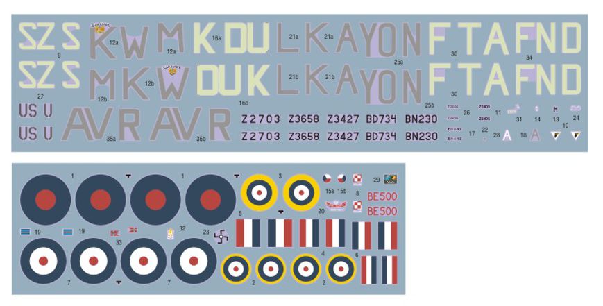 DK Decals DKD72138 1:72 Hawker Hurricane Mk.II over Western Europe 1