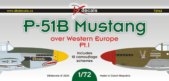 DK Decals DKD72142 1:72 North-American P-51B Mustang, Pt.1 1