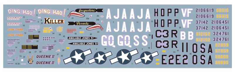 DK Decals DKD72142 1:72 North-American P-51B Mustang, Pt.1 1