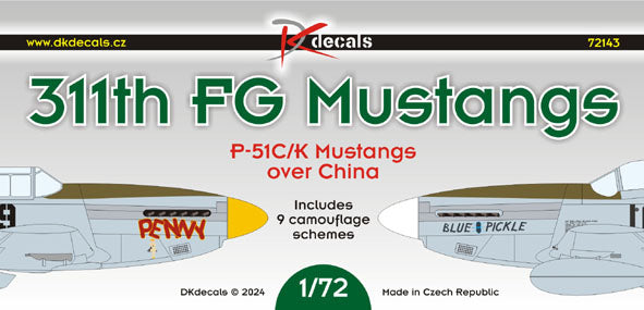 DK Decals DKD72143 1:72 311th FG North-American Mustangs 1