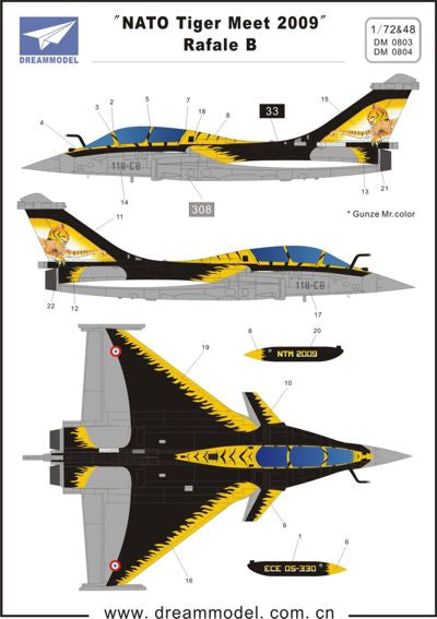 Dream Model DM0803 1:72 Dassault Rafale B 'NATO Tiger Meet 2009'