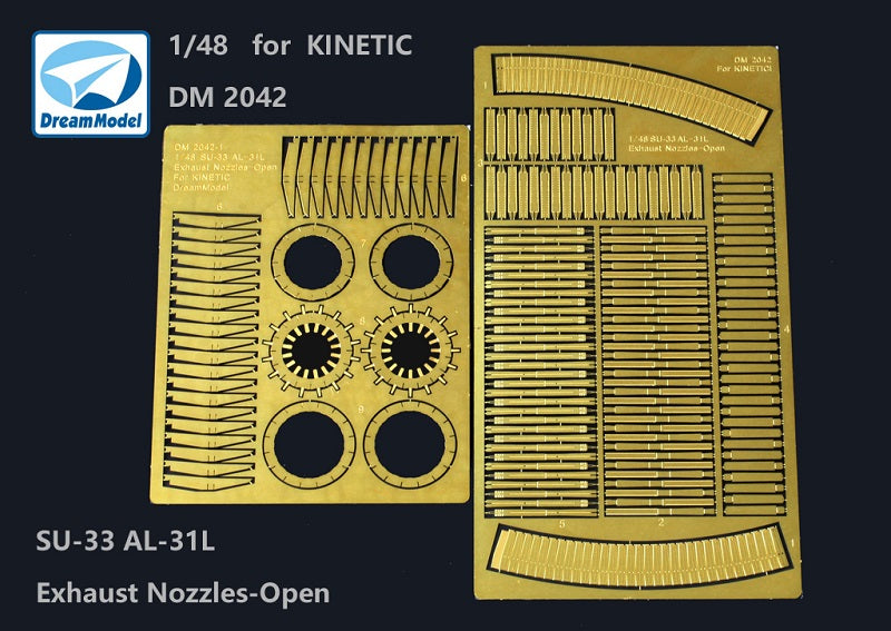 Dream Model DM2042 1:48 Sukhoi Su-33 AL-31L Exhaust Nozzles-Open
