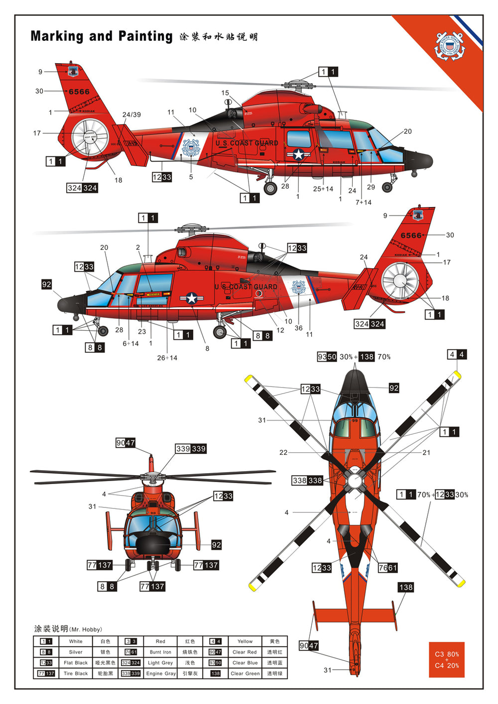 Dream Model DM720005 1:72 HH/MH-65C/D Dolphin 2