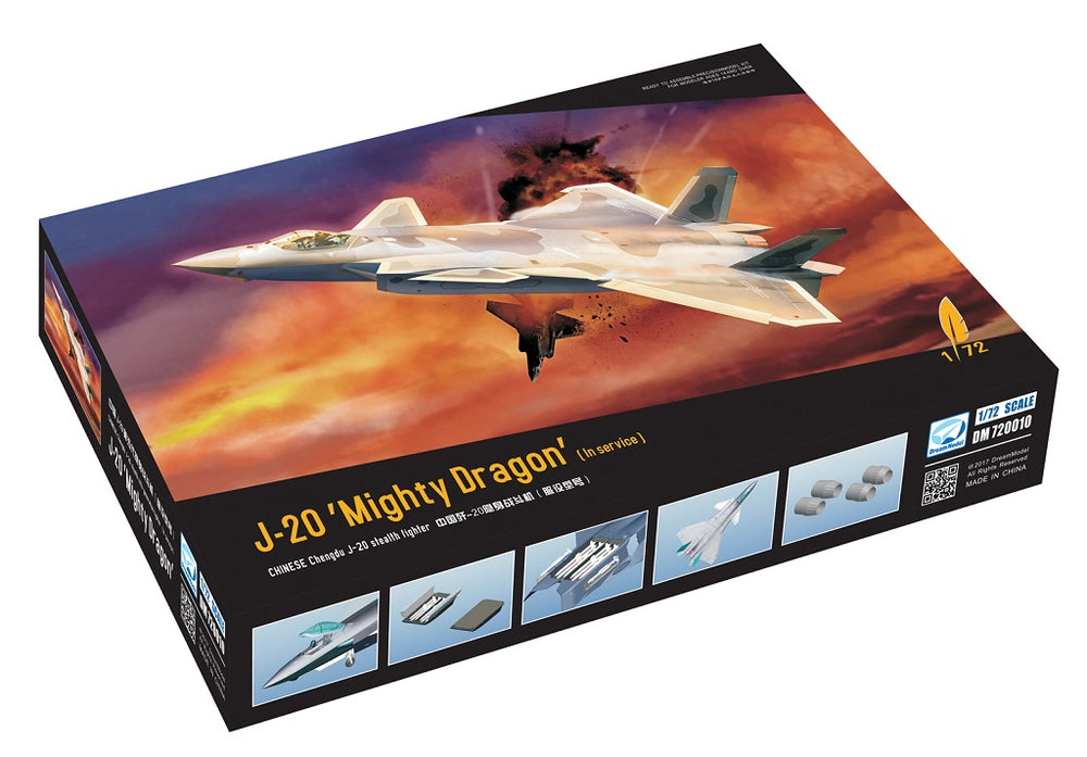 Dream Model DM720010 1:72 Chengdu J-20 'Mighty Dragon' in service version.