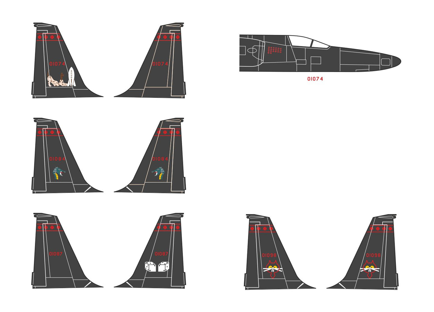 Mark I DMF14408 1:144 Lockheed TR-1 Tail Art Decal Set