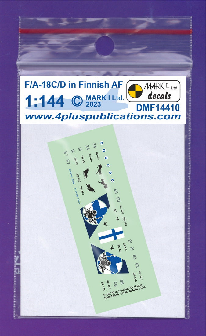Mark I DMF14410 1:144 F/A-18C/D Hornet Finnish Air Force Decals