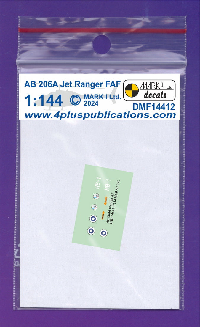 Mark I Decals DMF14412 1:144 Augusta-Bell AB-206A in Finnish AF