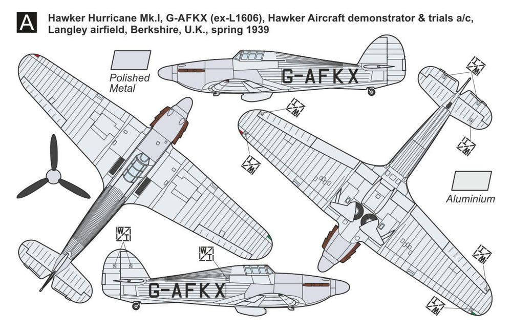 Mark I DMF14419 1:144 Unarmed Hawker Hurricane Mk.I G-AFKX