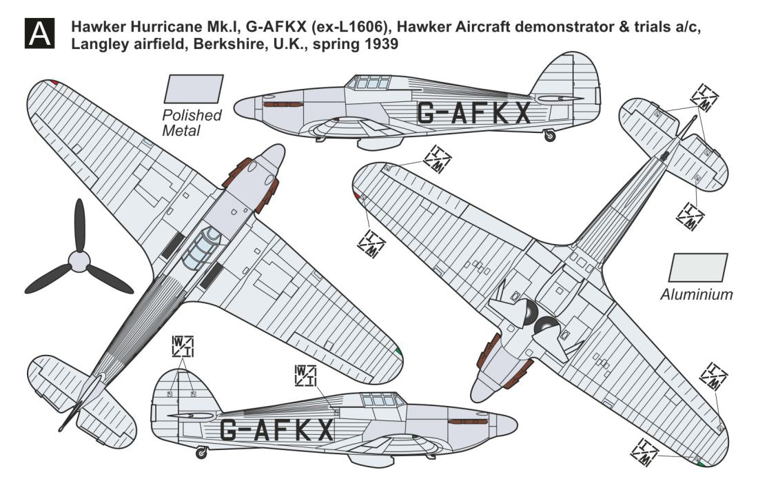 Mark I DMF14419 1:144 Unarmed Hawker Hurricane Mk.I G-AFKX