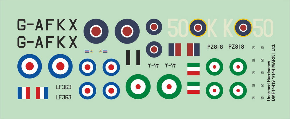 Mark I DMF14419 1:144 Unarmed Hawker Hurricane Mk.I G-AFKX
