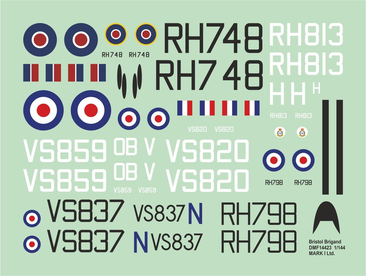 Mark I Decals DMF14423 1:144 Bristol Brigand