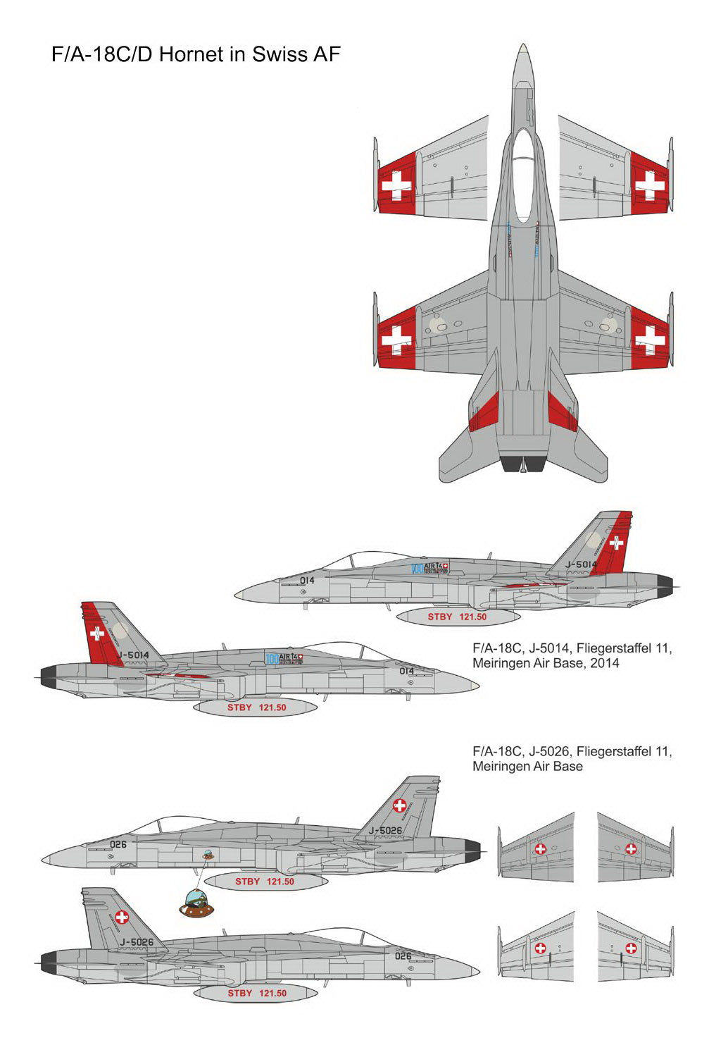 Mark I DMF14426 1:144 F/A-18C/D Hornet Swiss Air Force Decals