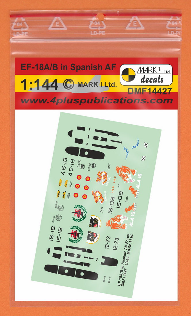 Mark I DMF14427 1:144 EF-18A/B Hornet Spanish Air Force Decals